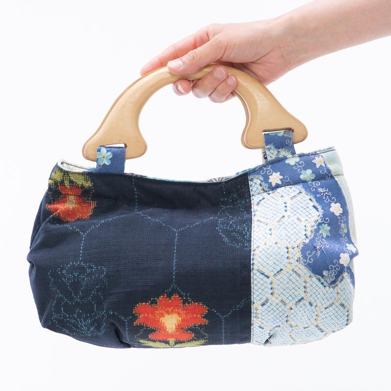 着物BAG 手提げバッグ KB100008｜正絹着物をリメイク -ONLY ONEを