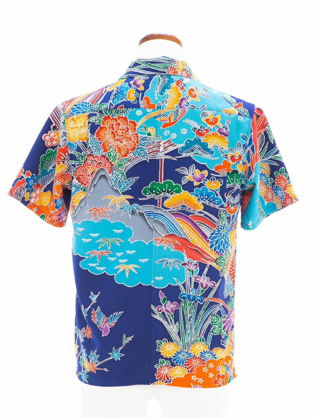 着物アロハシャツ「鮮やかに咲くA」AH100192 - 着物アロハシャツ専門店｜KIMONO-CYCLE
