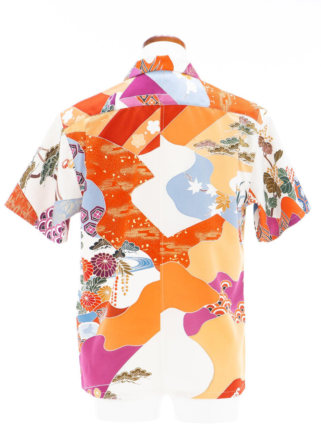 着物アロハシャツ「流れる花々B」AH100209 - 着物アロハシャツ専門店｜KIMONO-CYCLE