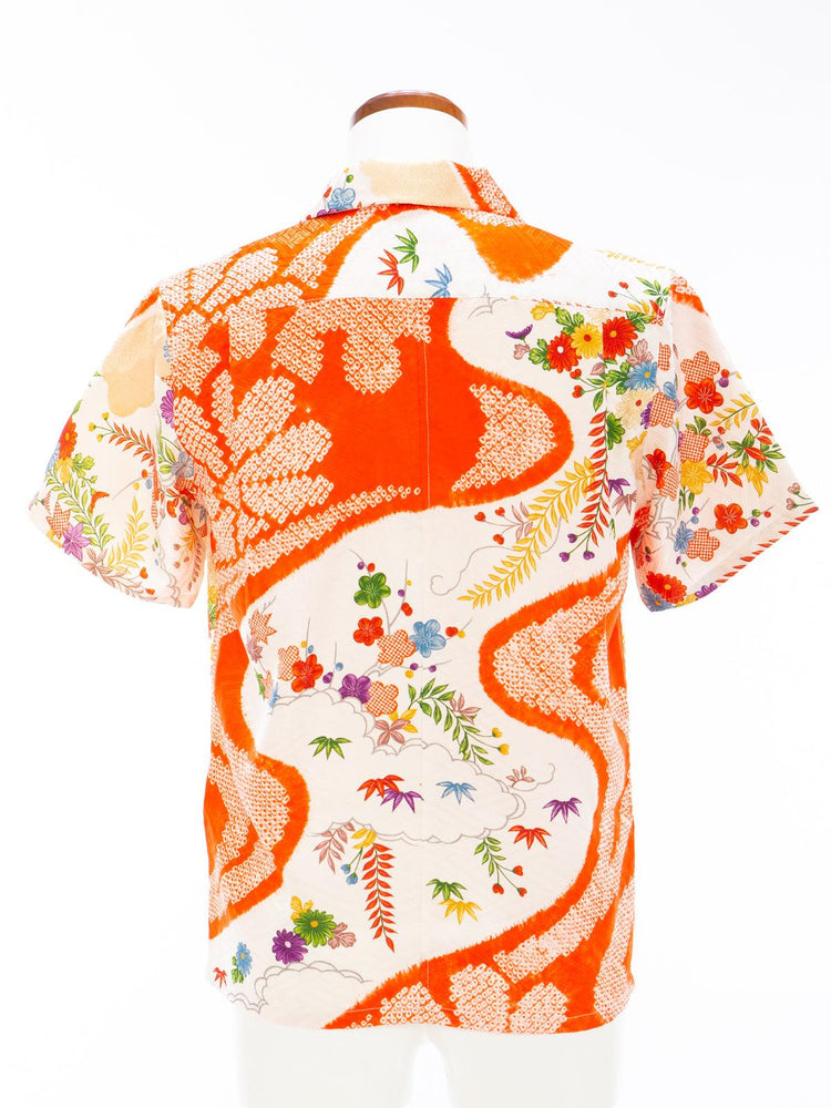 CHEMISE KIMONO ALOHA 'FLOWERS IN THE CLOUDS A' AH100229 - CHEMISE KIMONO ALOHA BOUTIQUE SPÉCIALISÉE