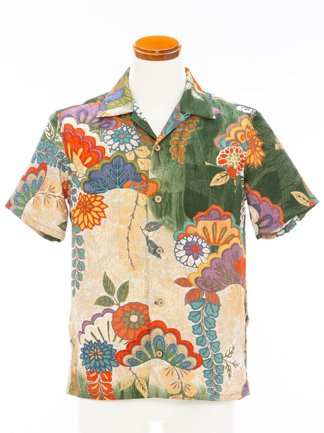 着物アロハシャツ「植物の物語A」AH100231 - 着物アロハシャツ専門店｜KIMONO-CYCLE