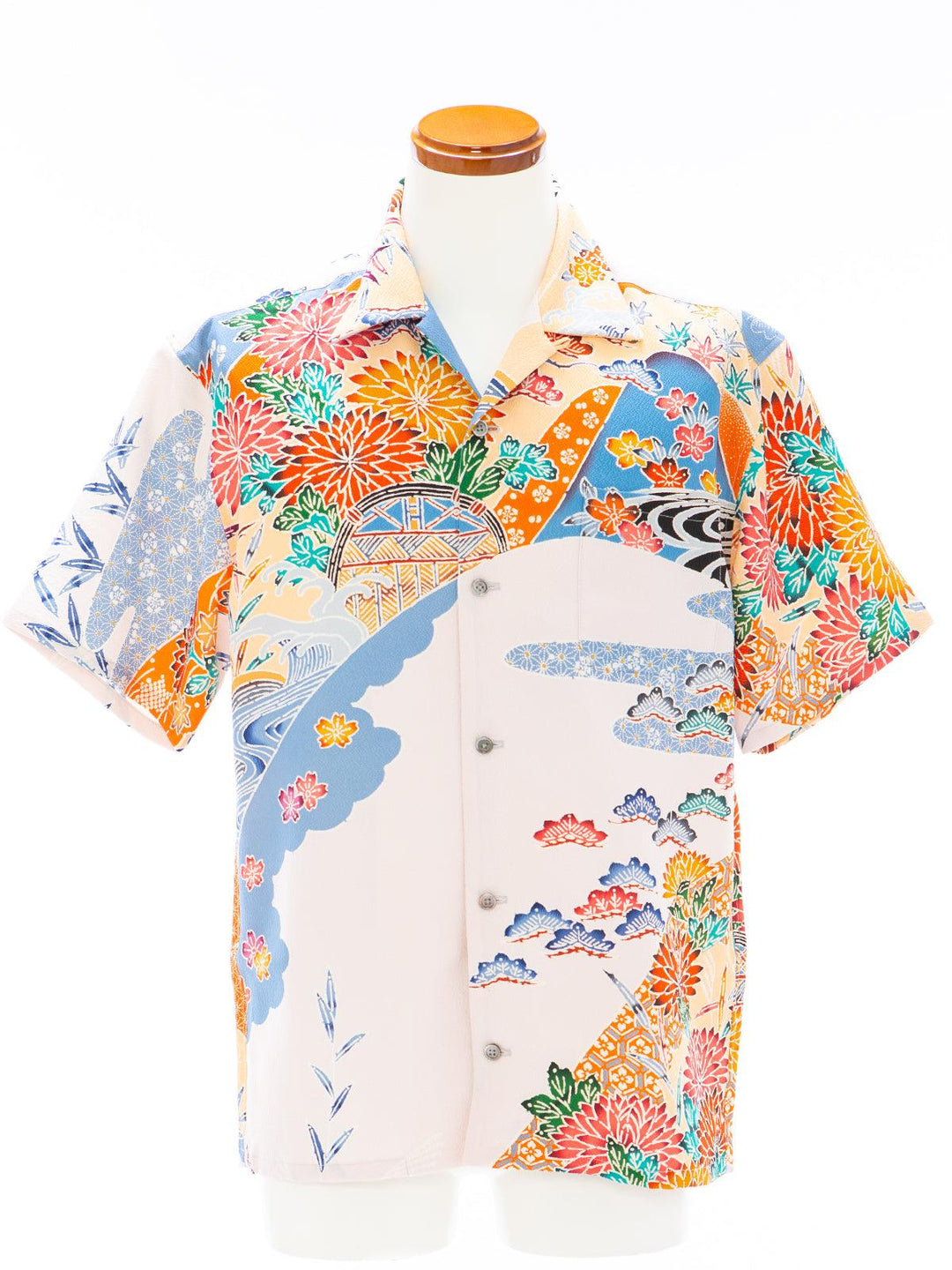 着物アロハシャツ「優しい風景B」AH100248 - 着物アロハシャツ専門店｜KIMONO-CYCLE