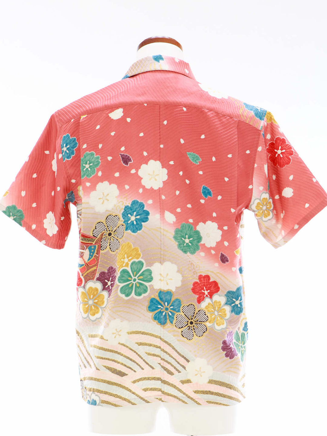 着物アロハシャツ「糸巻きに舞う桜B」AH100257