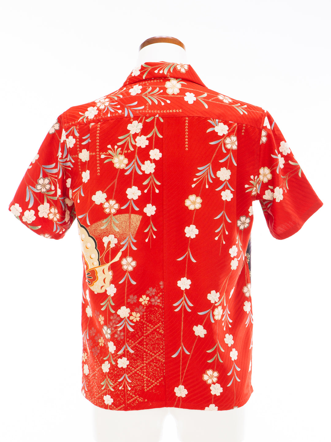 KIMONO ALOHA SHIRT "WEEPING CHERRY BLOSSOMS WITH DANCING BUTTERFLIES" AH100289