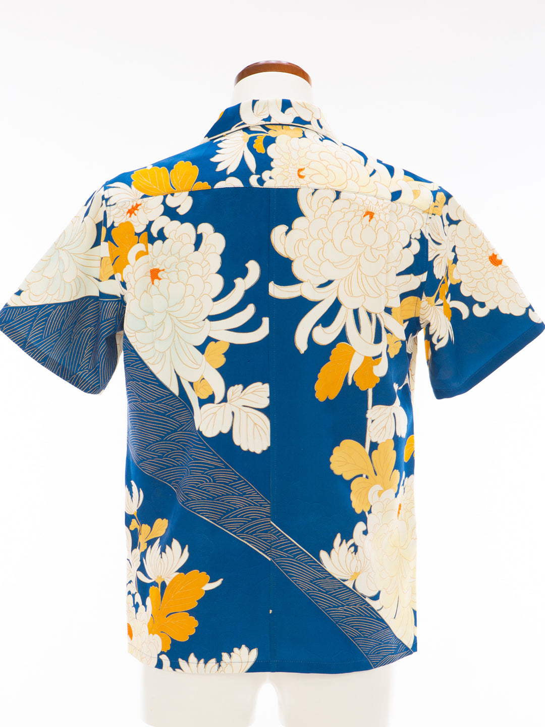 CHEMISE KIMONO ALOHA 'CHRYSANTHÈMES DANS LE CIEL BLEU A' AH100295