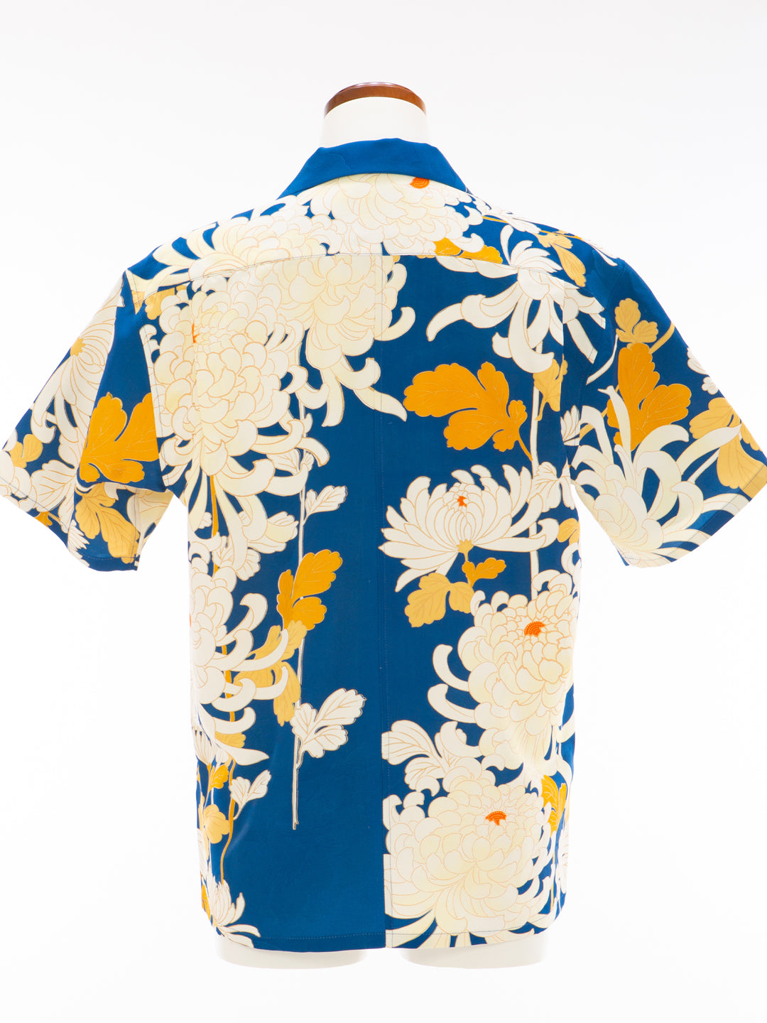 KIMONO ALOHA SHIRT "CHRYSANTHEMUMS IN THE BLUE SKY B" AH100296