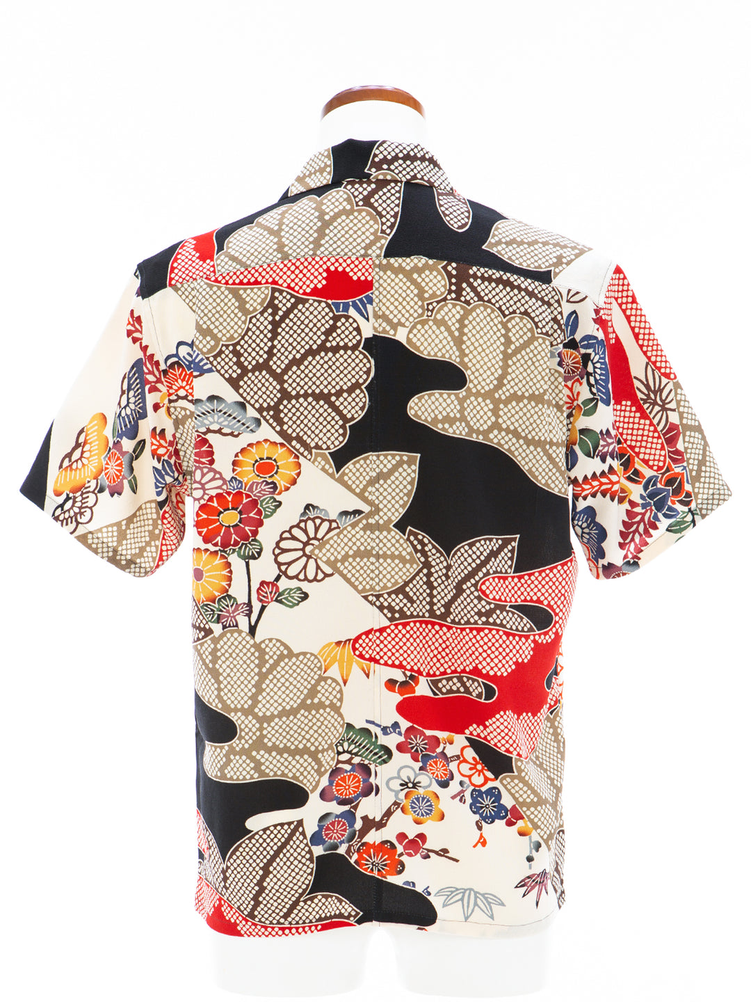 KIMONO ALOHA SHIRT "GRASS AND FLOWERS GAZING AT CLOUDS A" AH100313