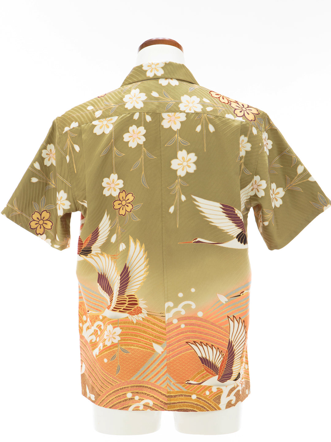 KIMONO ALOHA SHIRT "CHERRY BLOSSOMS AND CROSSING THE WAVES A" AH100315