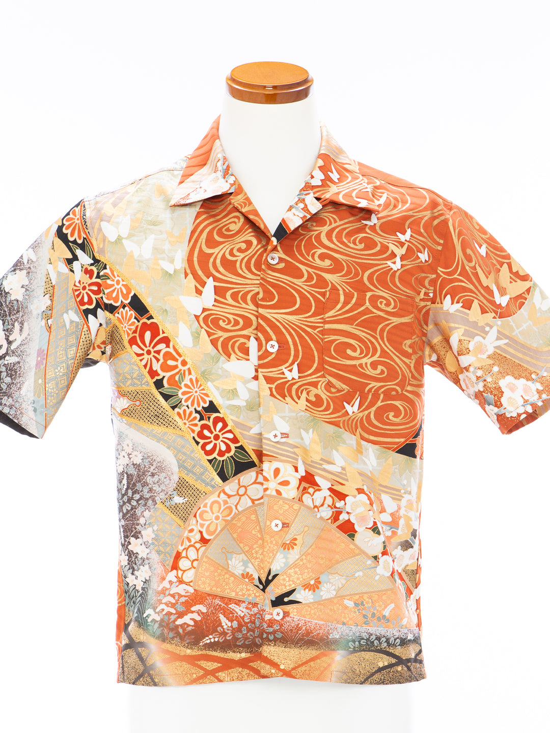 KIMONO ALOHA SHIRT "FLOWING BUTTERFLY A" AH100326 [NEW SIZE