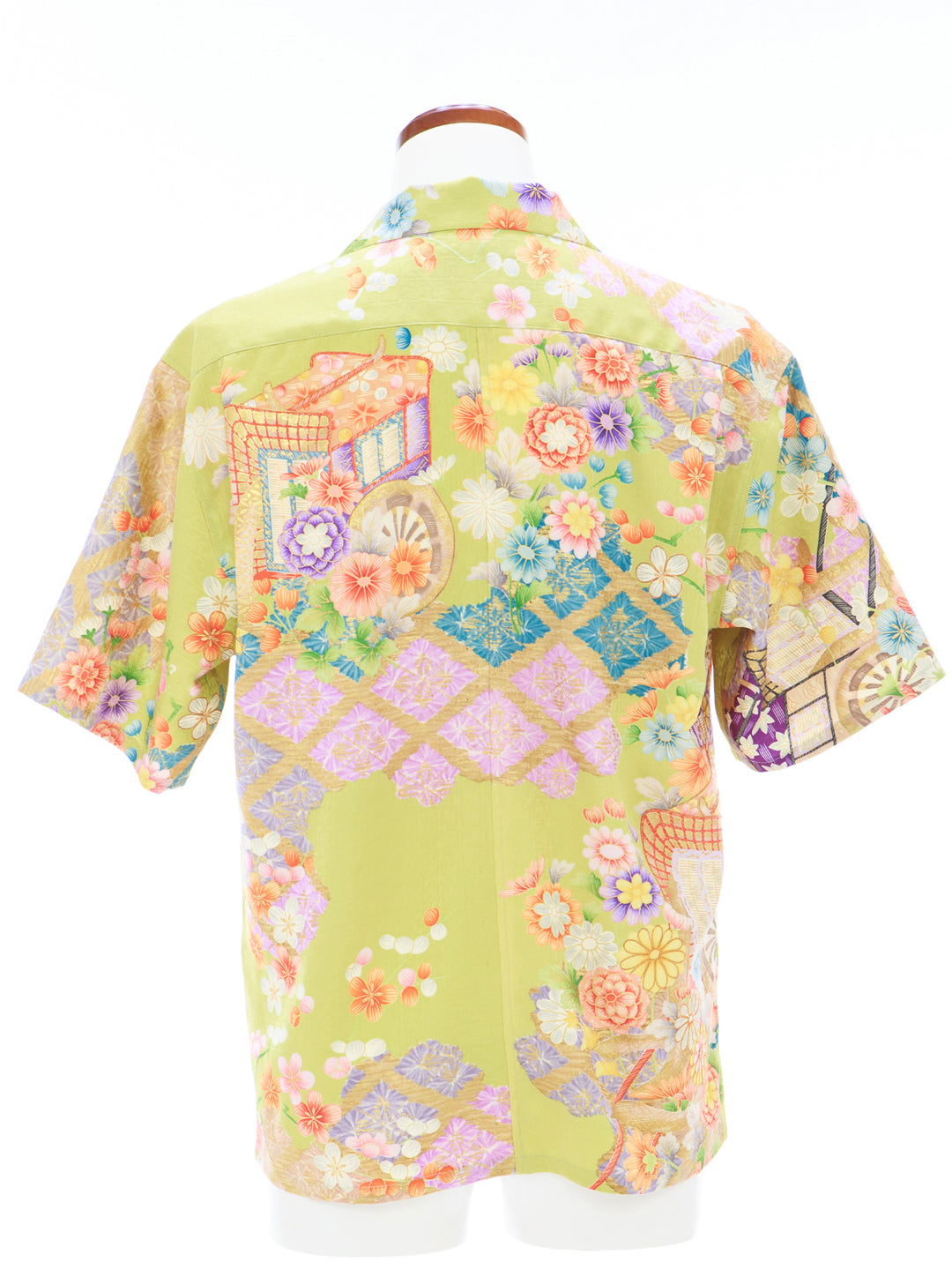 KIMONO ALOHA SHIRT "BUDDING FLOWER CARRIAGE A" AH100332