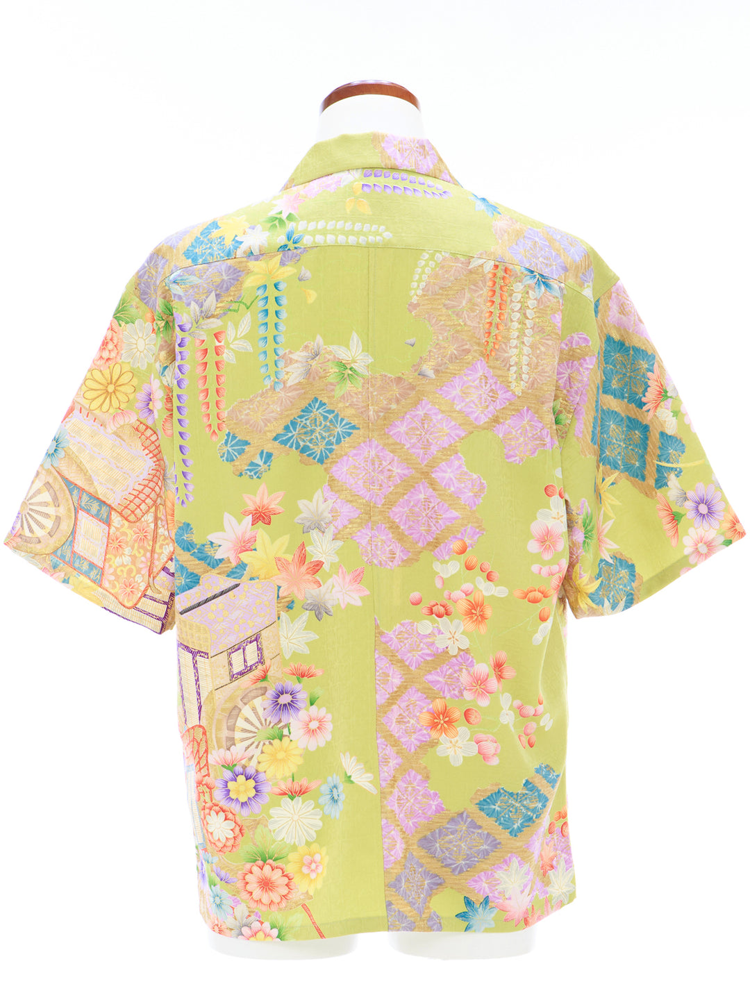 KIMONO ALOHA SHIRT "BUDDING FLOWER CARRIAGE B" AH100333