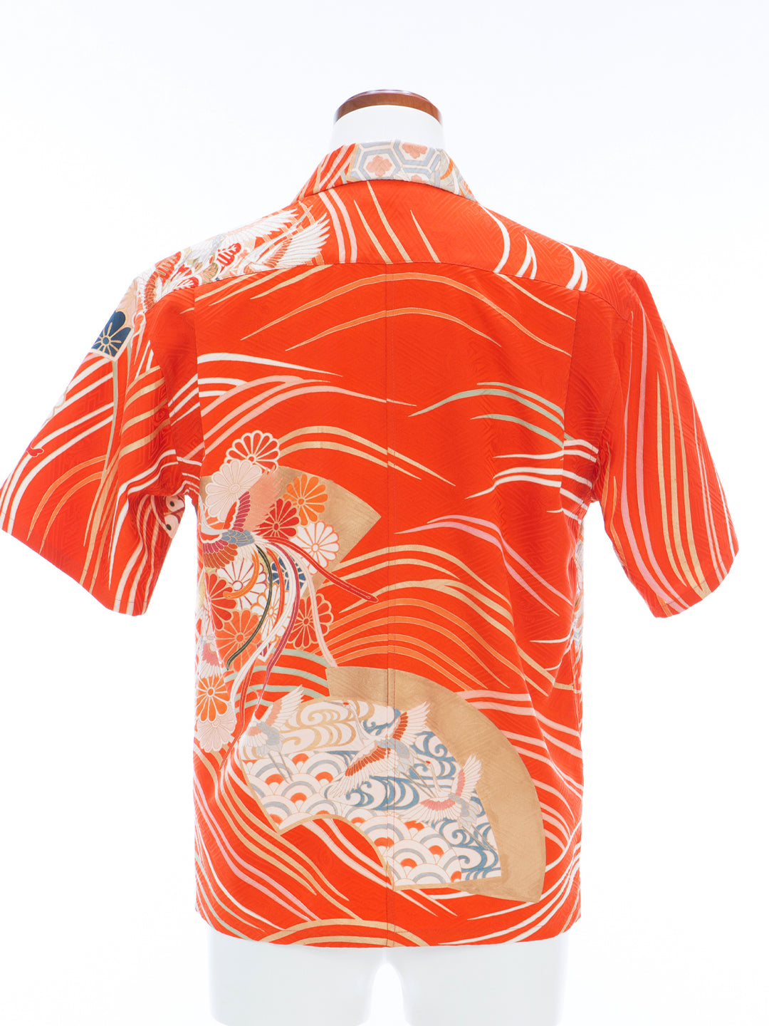 KIMONO ALOHA SHIRT "A FLOATING IN VERMILLION RED" AH100334