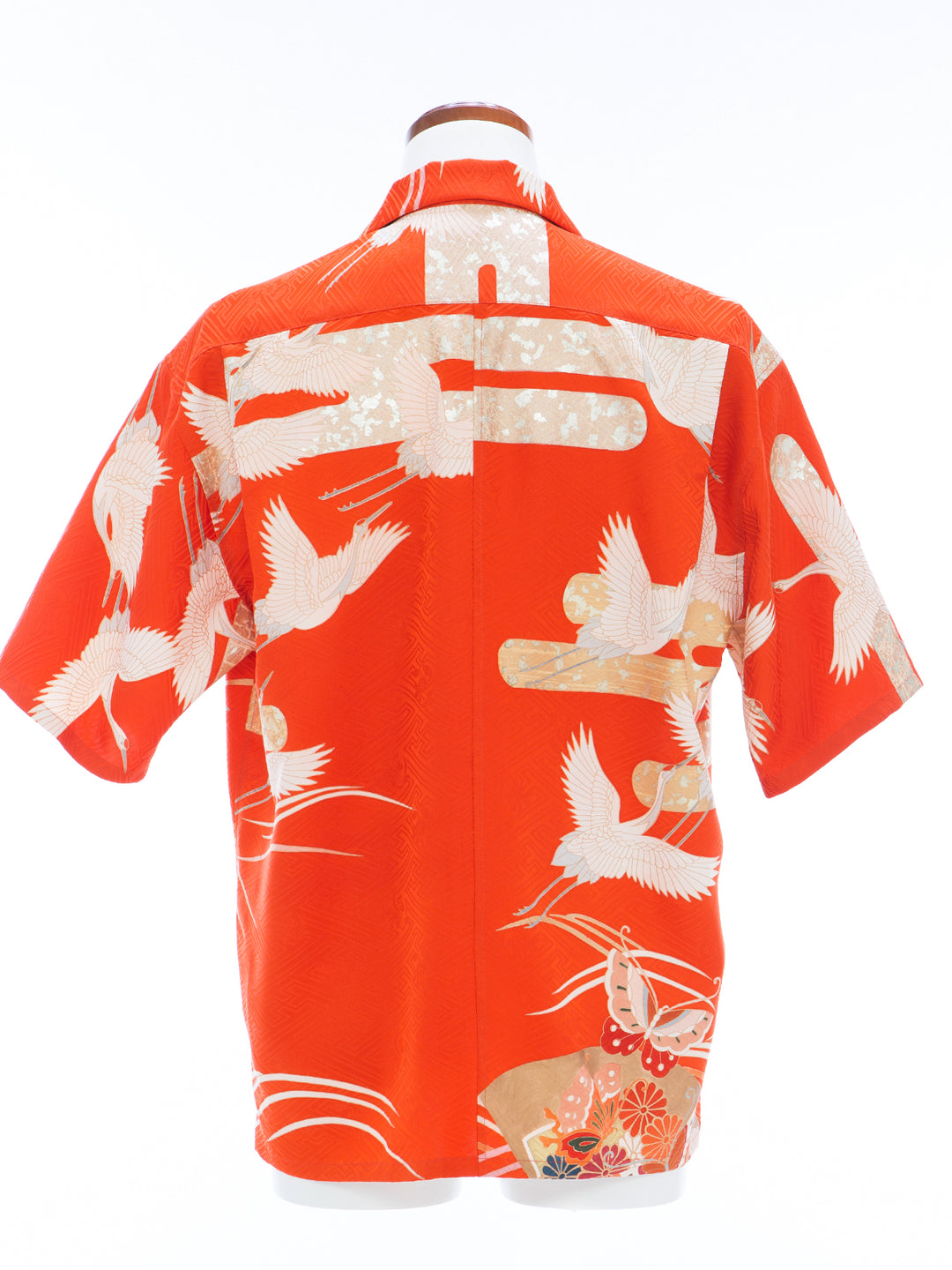 KIMONO ALOHA SHIRT "B FLOATING IN VERMILLION RED" AH100335