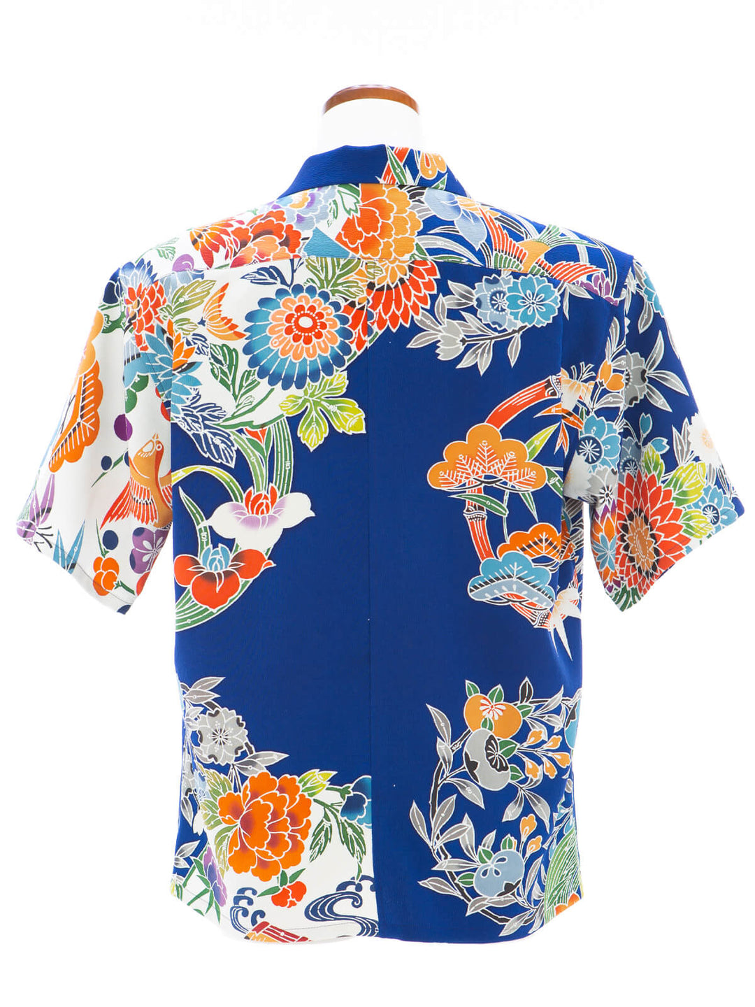 着物アロハシャツ「涼む花鳥B」AH100429