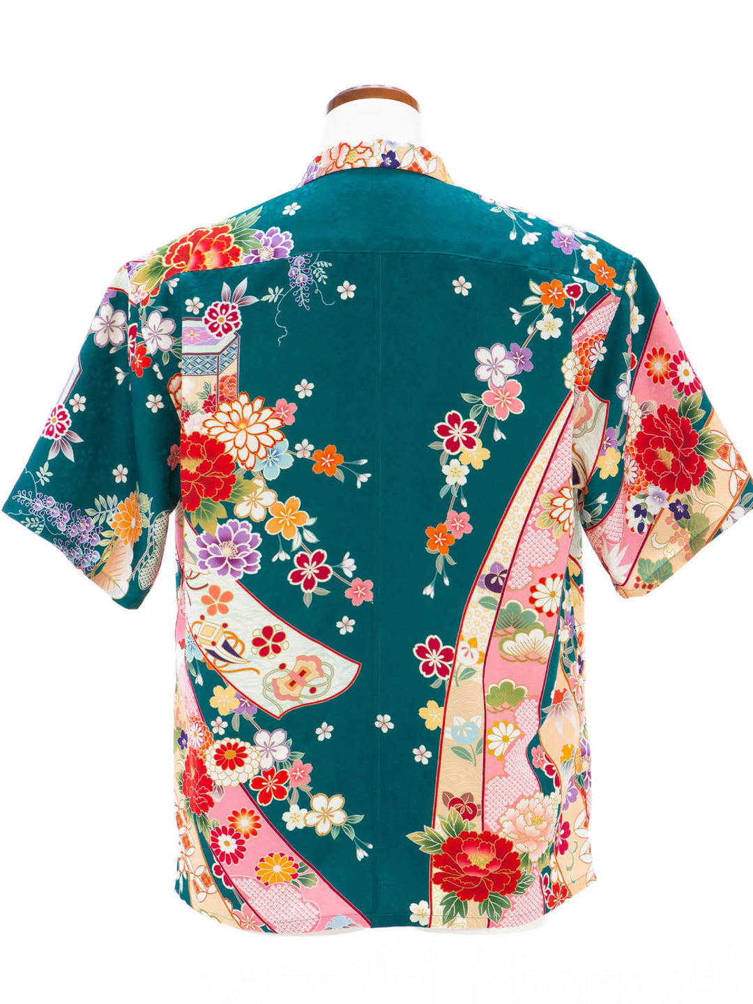 着物アロハシャツ「熨斗目に花B」AH100469
