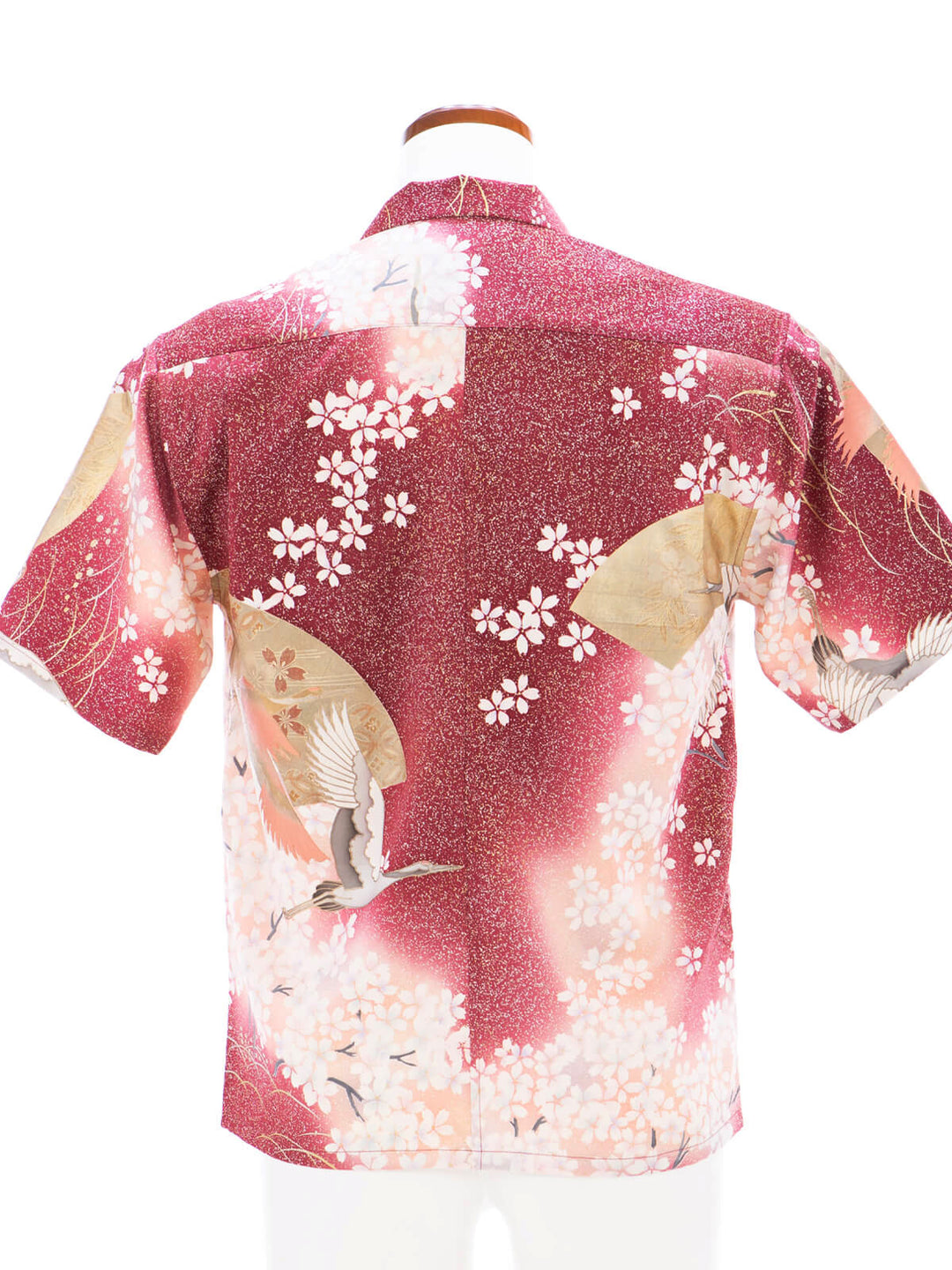 着物アロハシャツ「桜と鶴A」AH100478