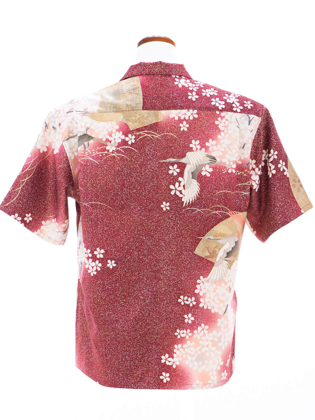 着物アロハシャツ「桜と鶴B」AH100479
