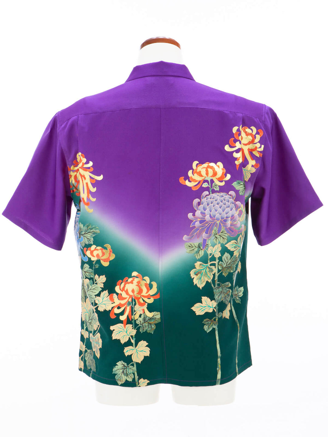着物アロハシャツ「静かに咲く菊A」AH100480