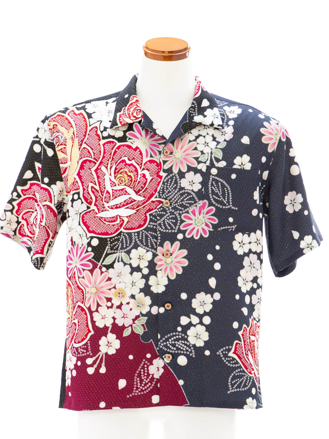 Vintage Silk Kimono Hawaiian Shirt AH100502