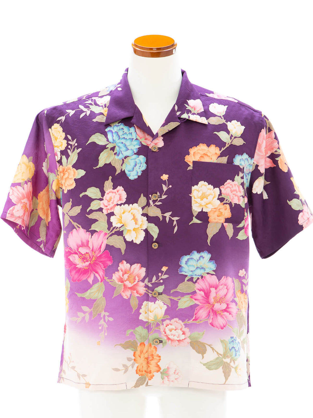 Vintage Silk Kimono Hawaiian Shirt AH100506