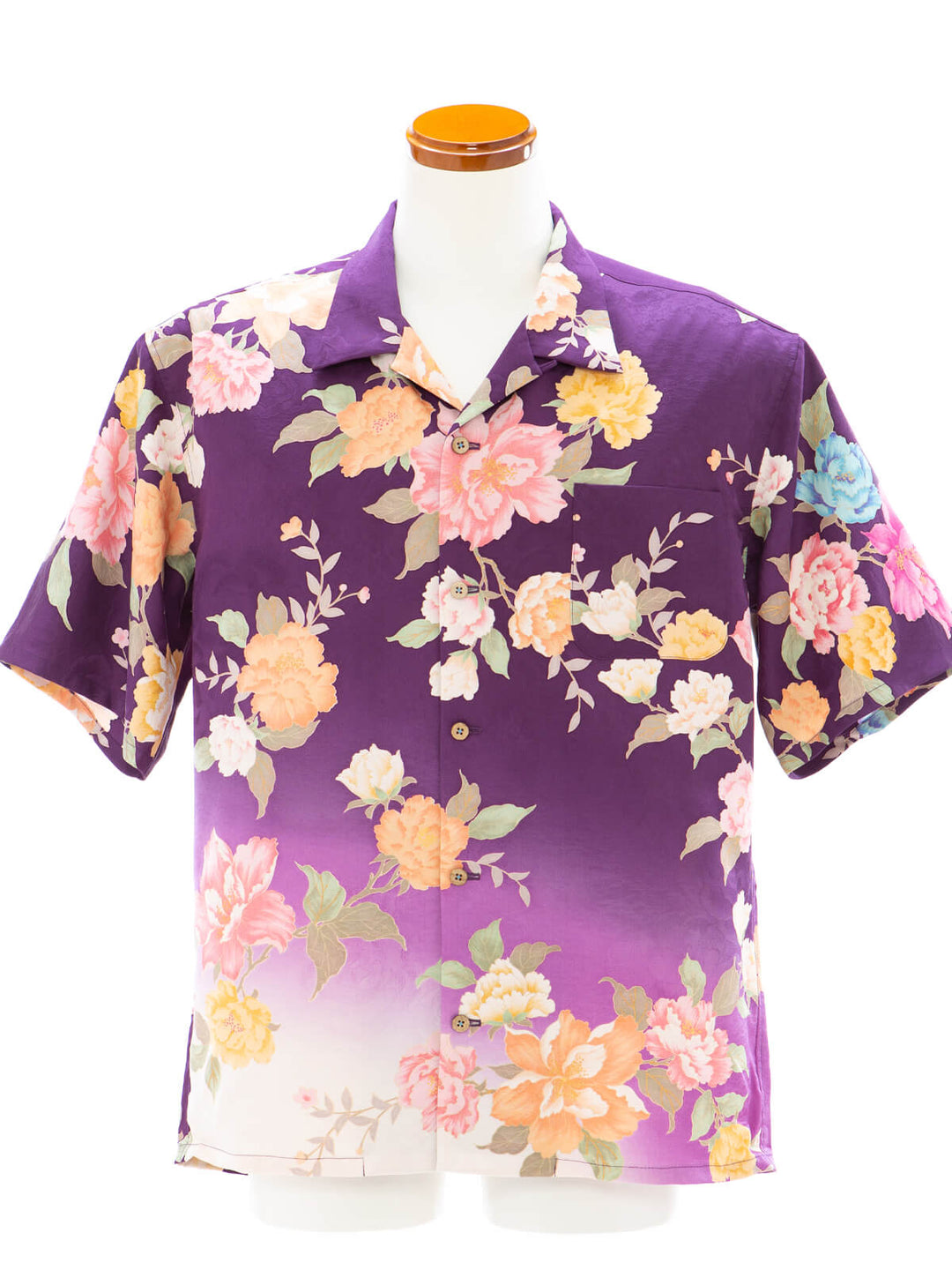 Vintage Silk Kimono Hawaiian Shirt AH100507