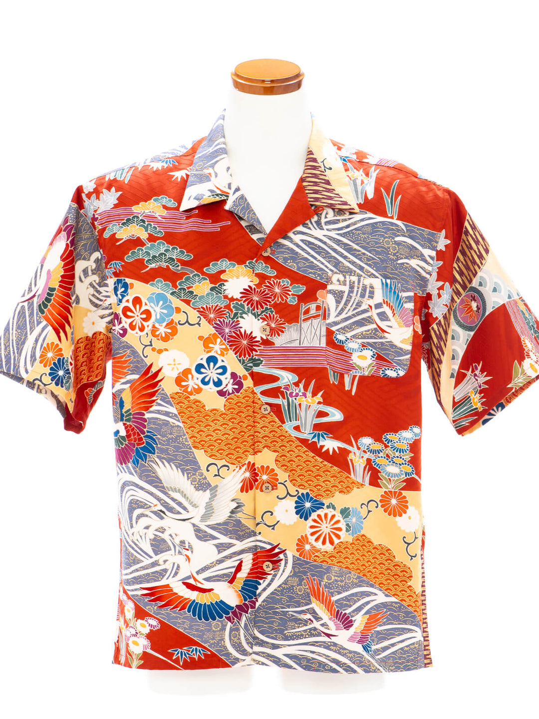 Vintage Silk Kimono Hawaiian Shirt AH100508