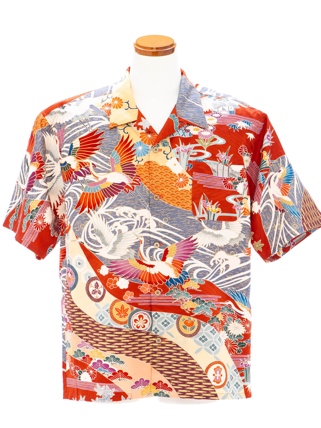 Vintage Silk Kimono Hawaiian Shirt AH100509