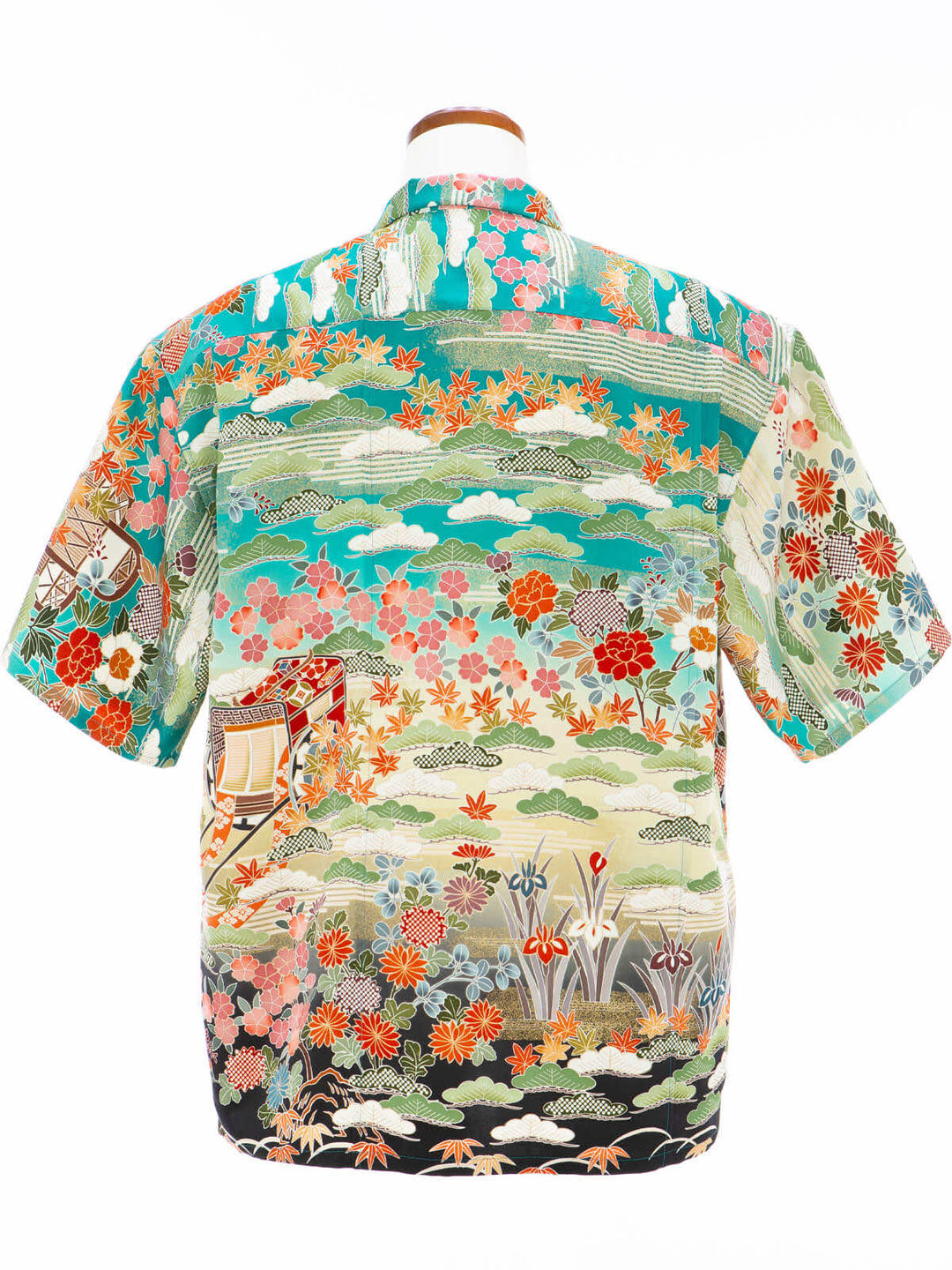 Vintage Silk Kimono Hawaiian Shirt AH100511
