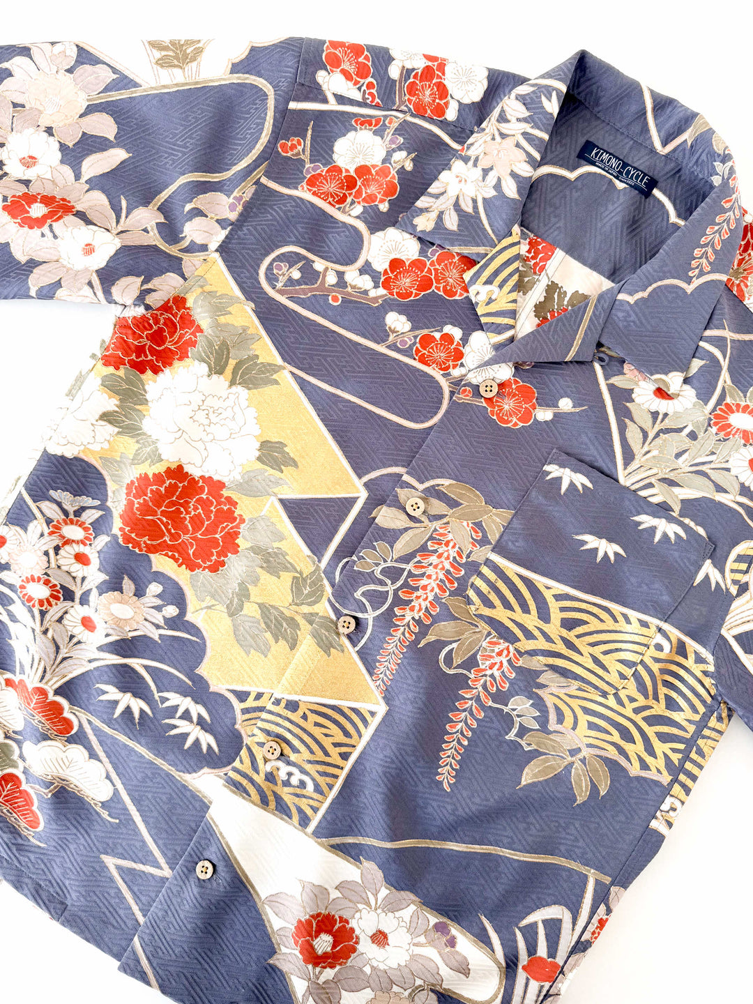 着物アロハシャツ「古典柄を纏うA」AH100442