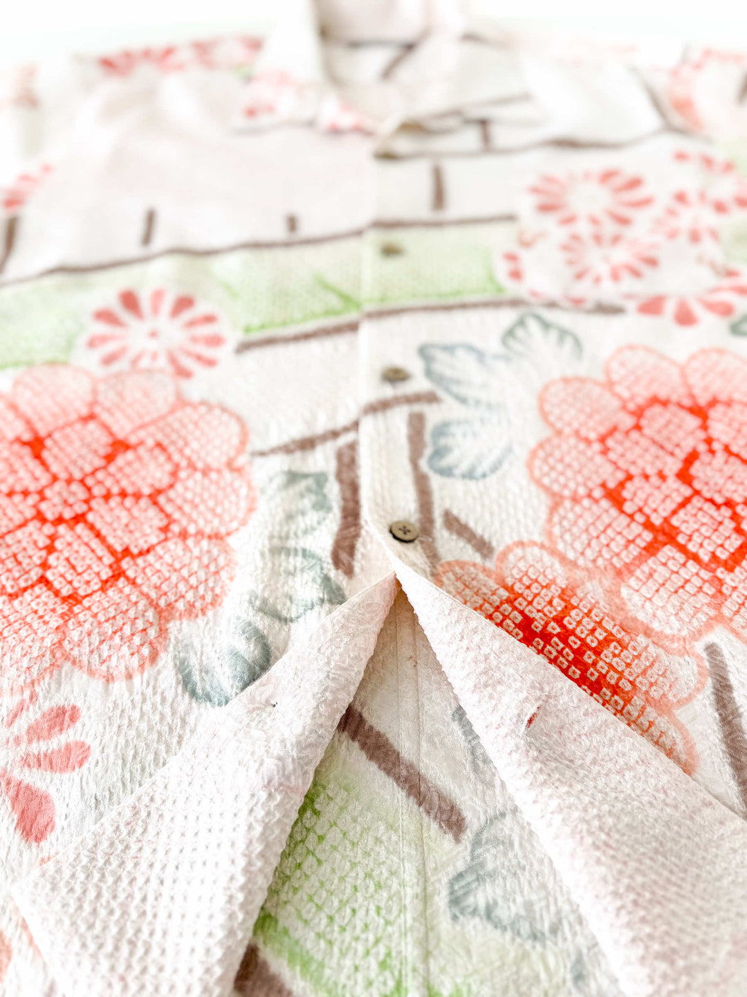 着物アロハシャツ「優しく咲く絞りB」AH100445