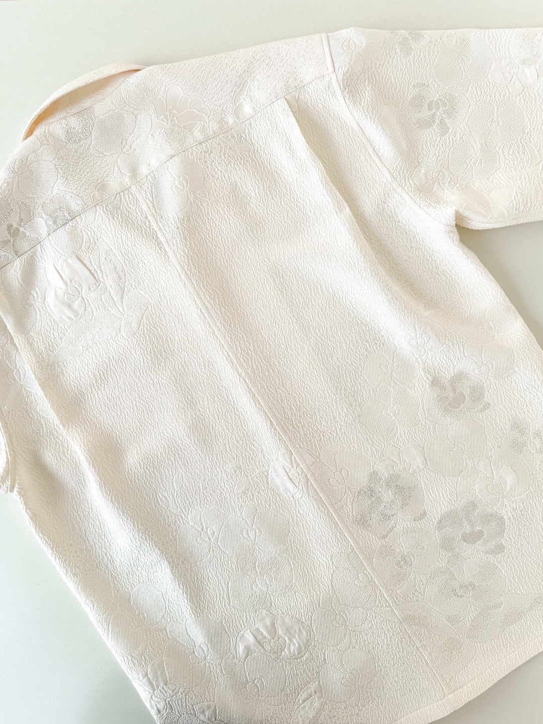 着物アロハシャツ「胡蝶蘭の白無垢B」AH100447