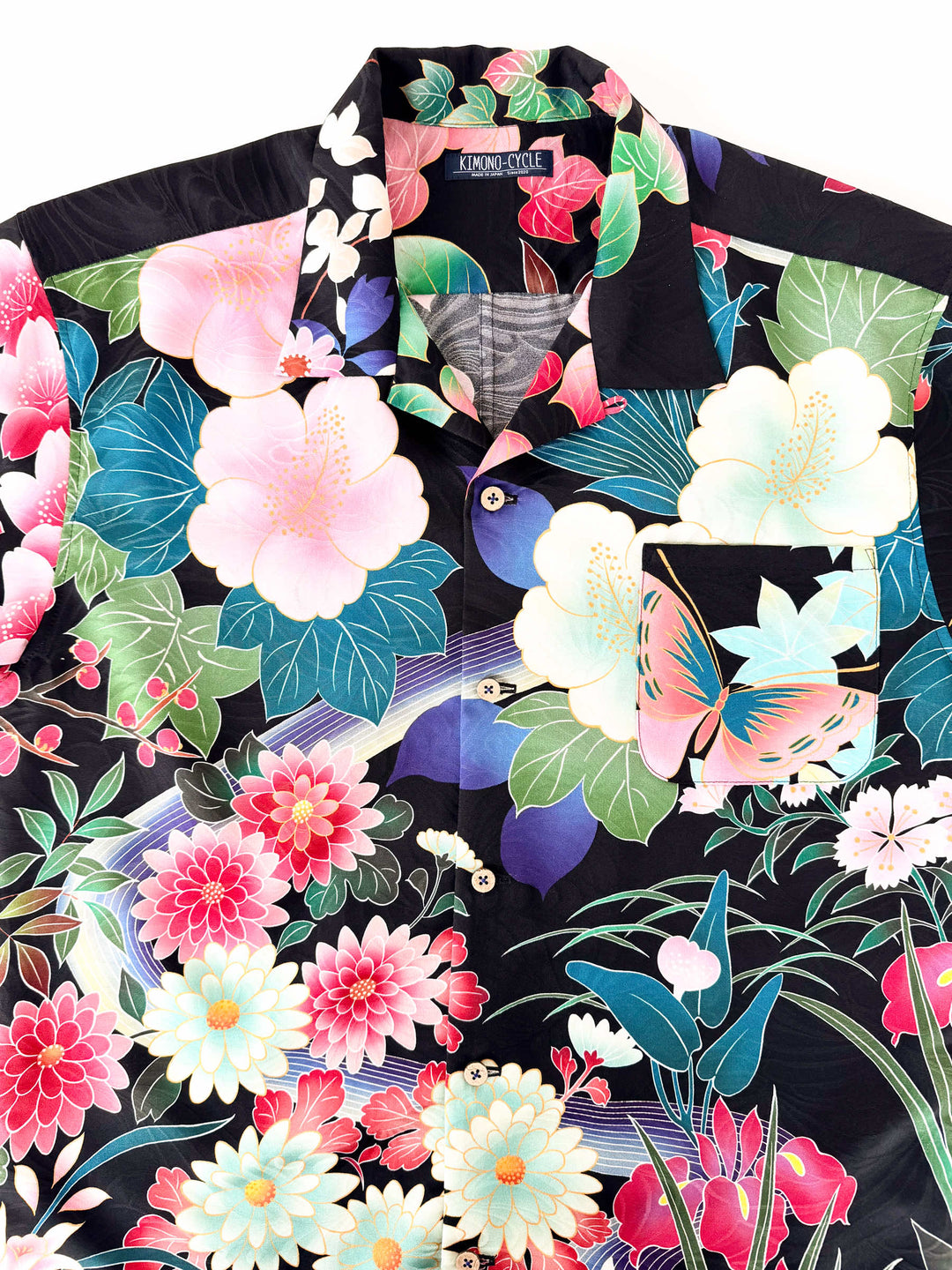 着物アロハシャツ「夜に咲き誇るA」AH100448