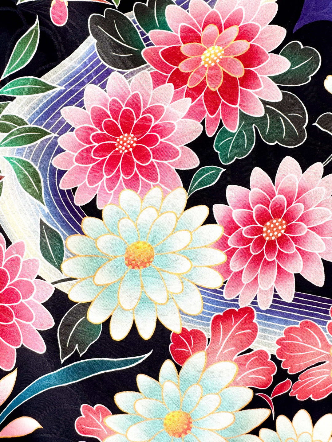 着物アロハシャツ「夜に咲き誇るA」AH100448