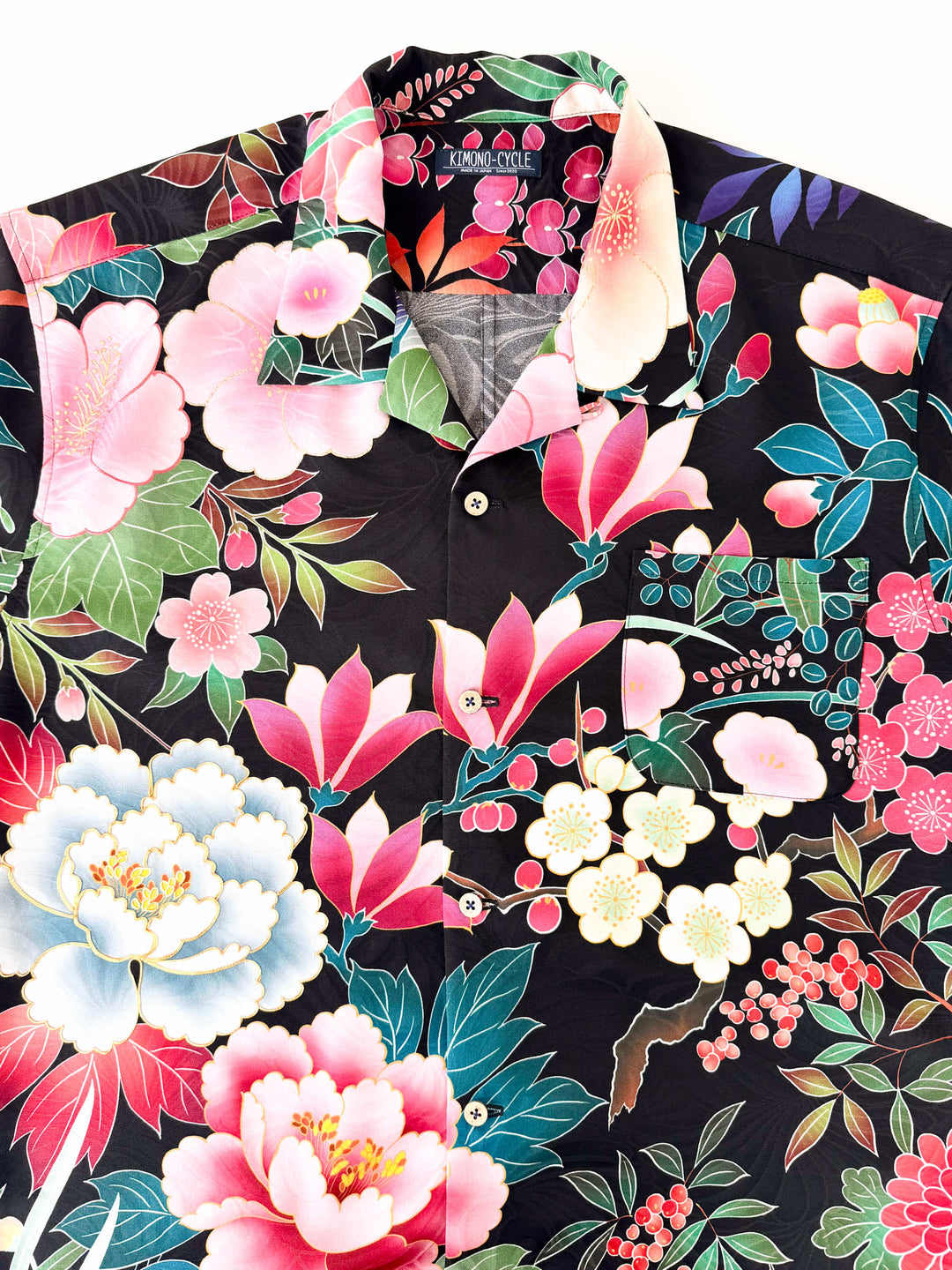 着物アロハシャツ「夜に咲き誇るB」AH100449