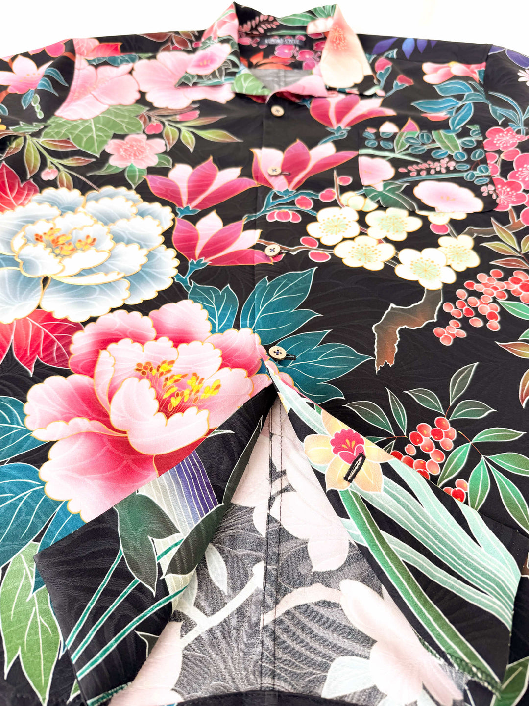 着物アロハシャツ「夜に咲き誇るB」AH100449