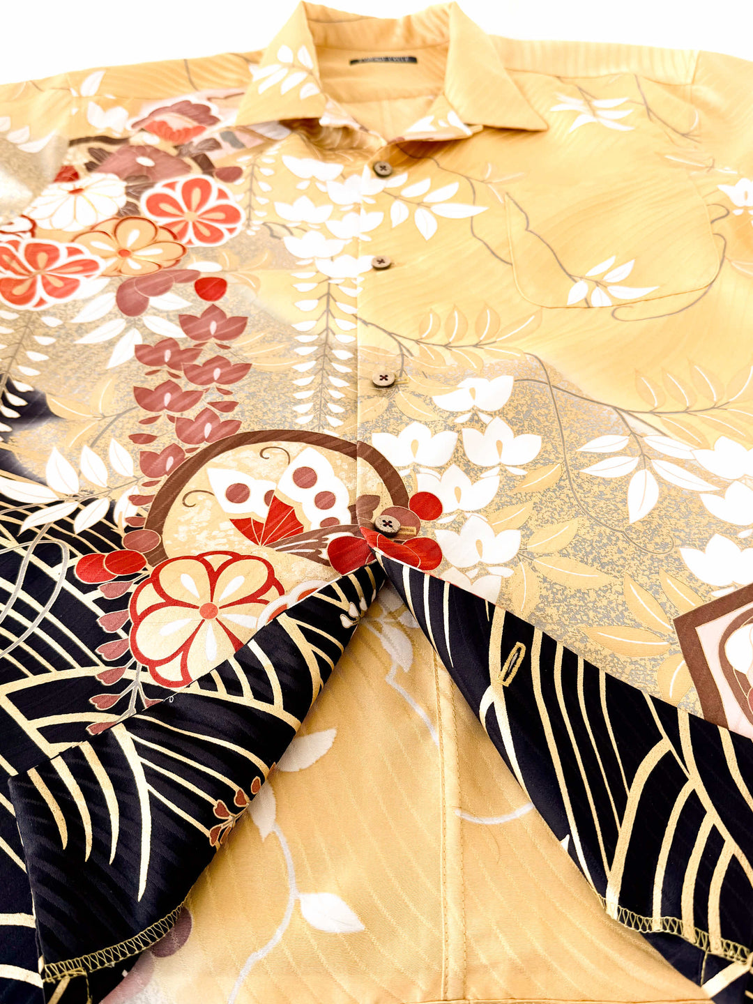 着物アロハシャツ「凜と咲く藤B」AH100451