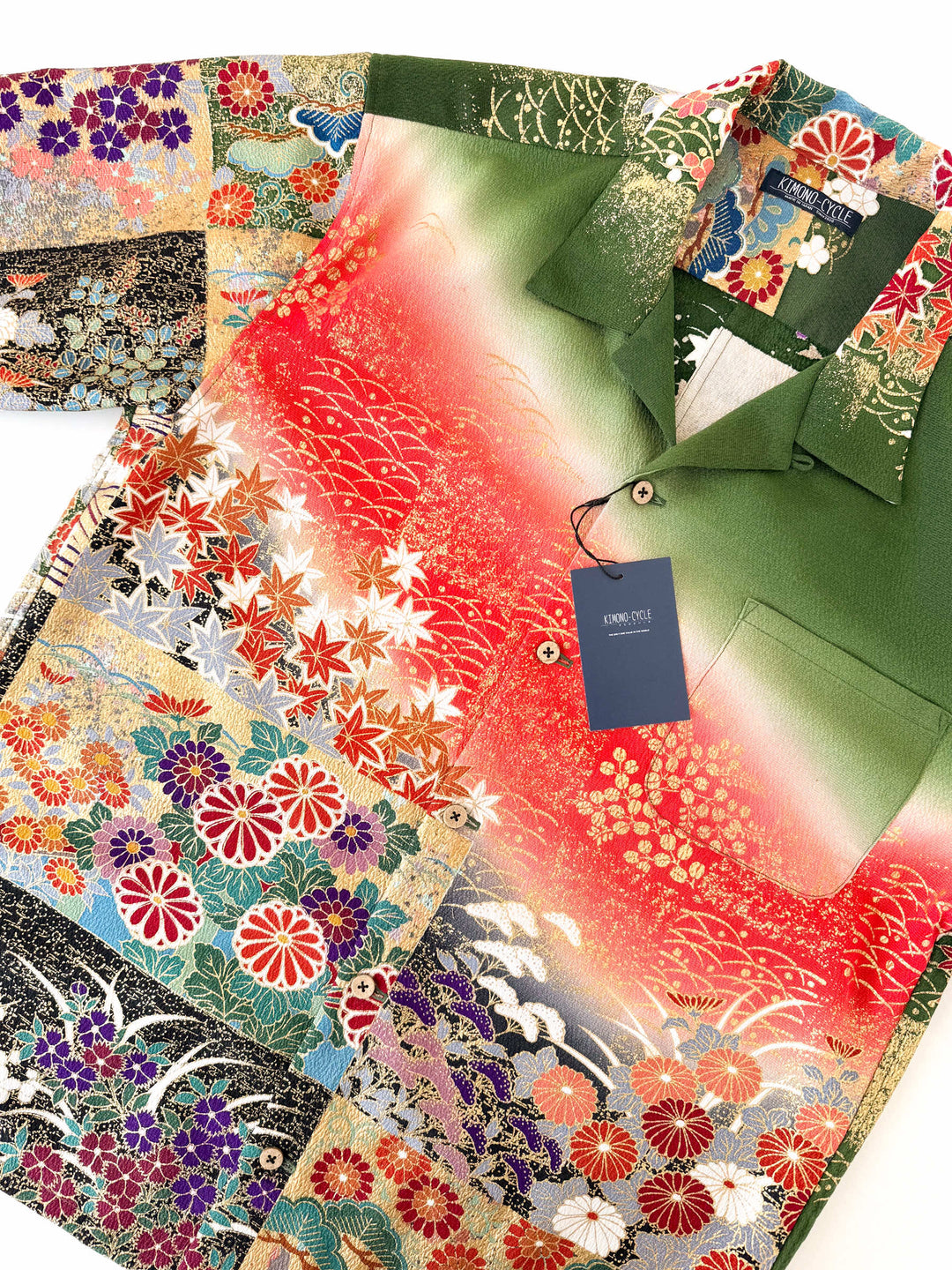 着物アロハシャツ「花を纏わせるA」AH100452