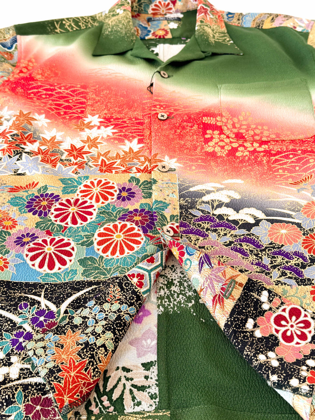 着物アロハシャツ「花を纏わせるA」AH100452