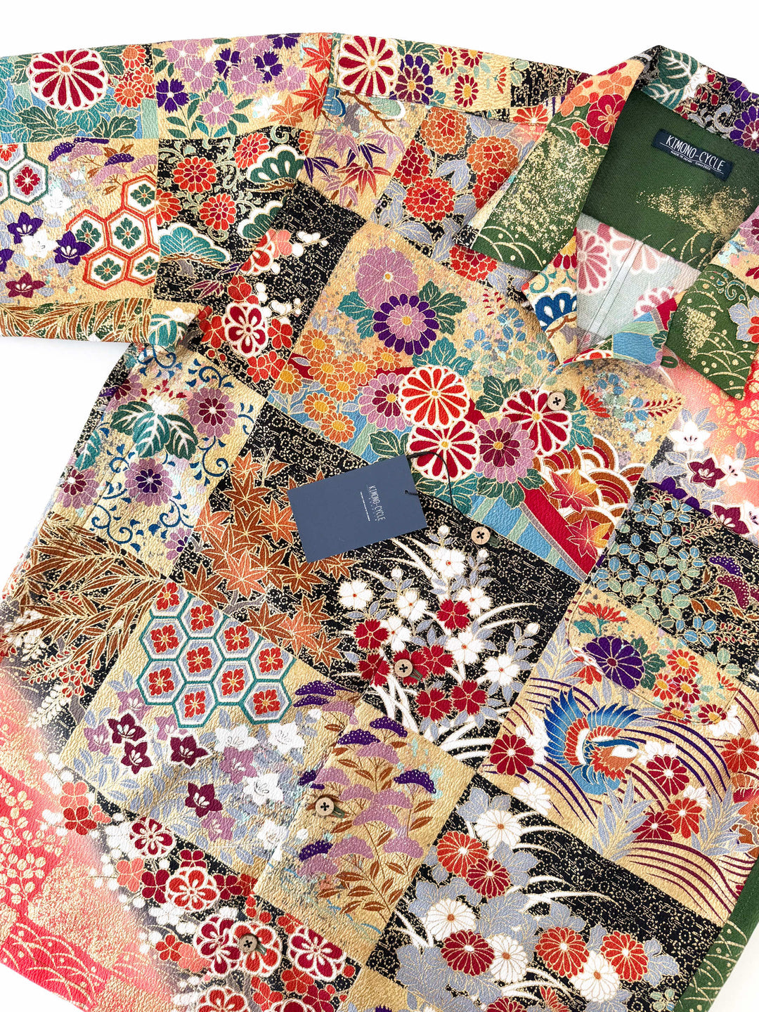 着物アロハシャツ「花を纏わせるB」AH100453