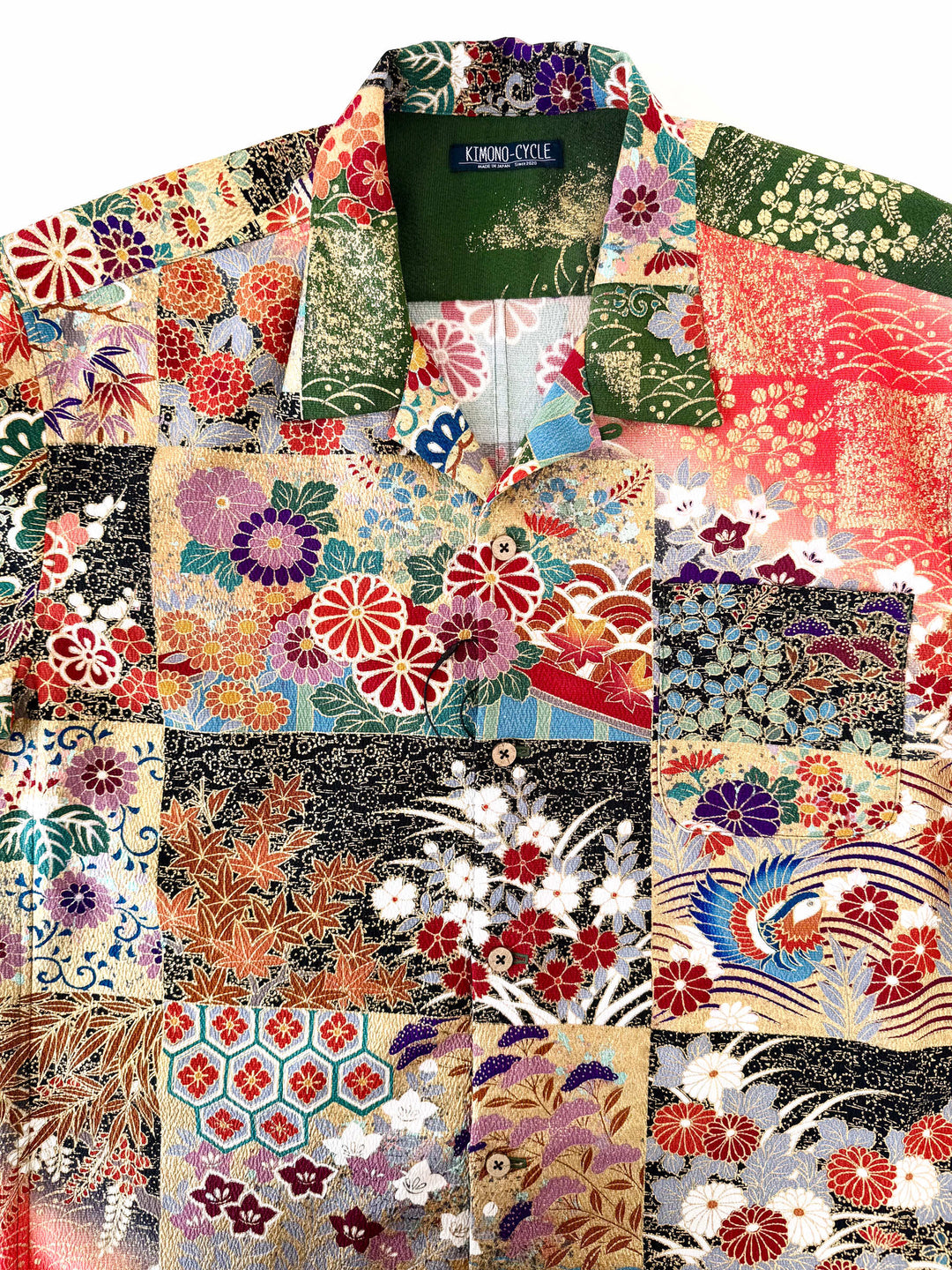 着物アロハシャツ「花を纏わせるB」AH100453