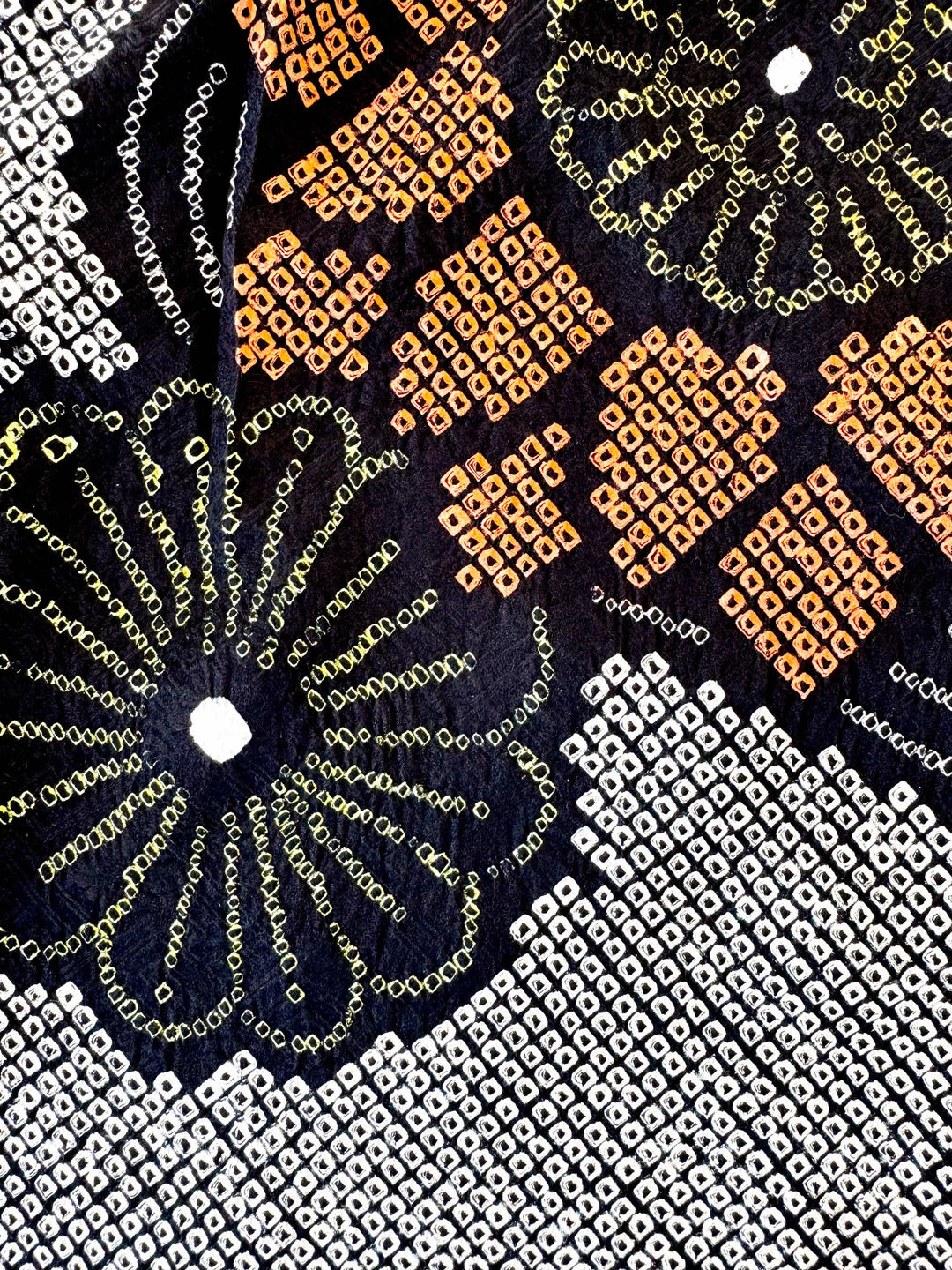 着物アロハシャツ「黒絞りの夏A」AH100454