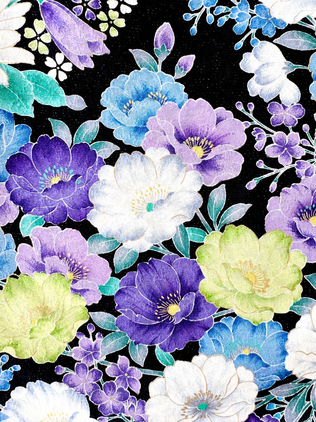 着物アロハシャツ「優雅に咲く花々A」AH100466