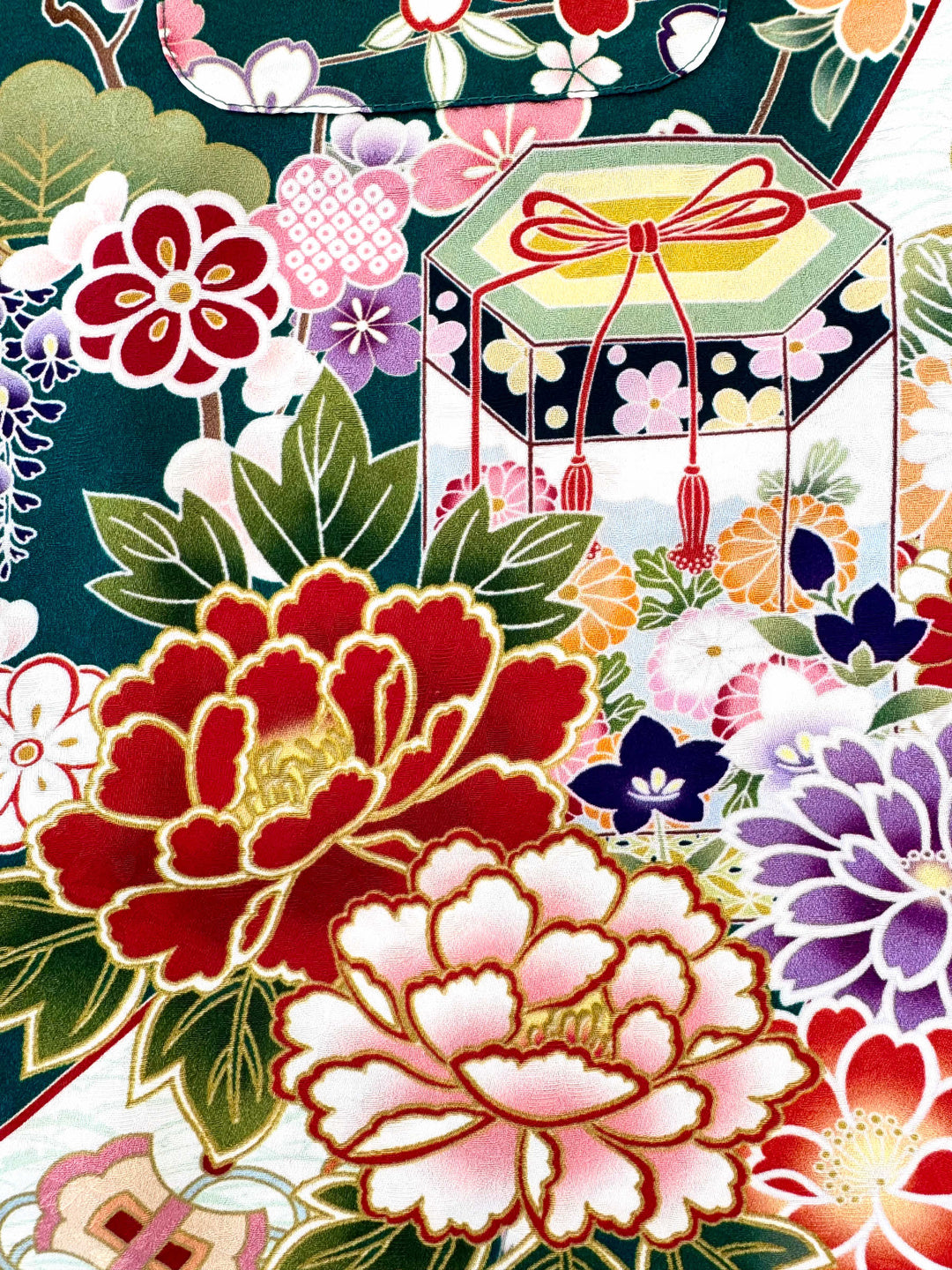 着物アロハシャツ「熨斗目に花A」AH100468