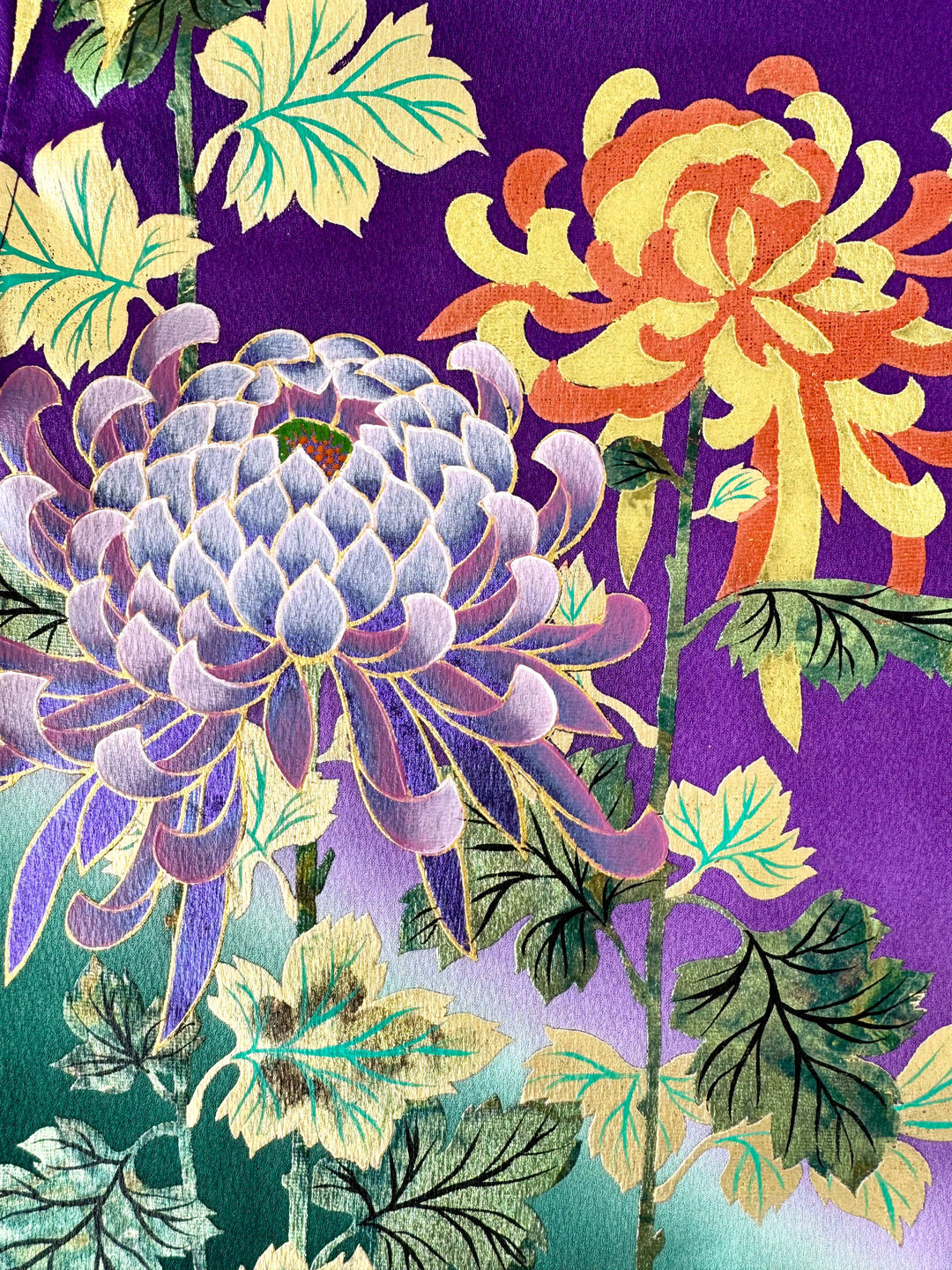 着物アロハシャツ「静かに咲く菊A」AH100480