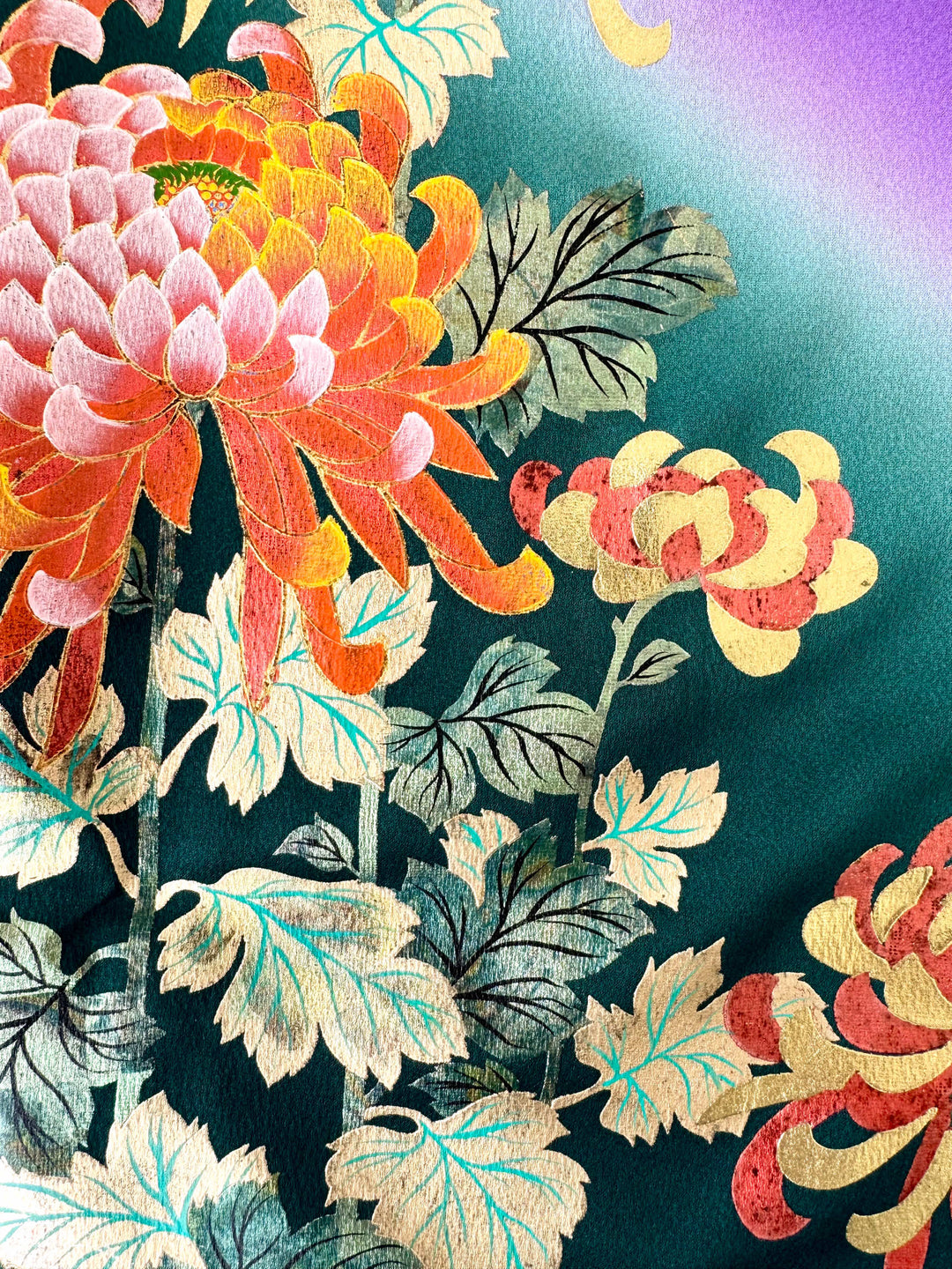 着物アロハシャツ「静かに咲く菊B」AH100481