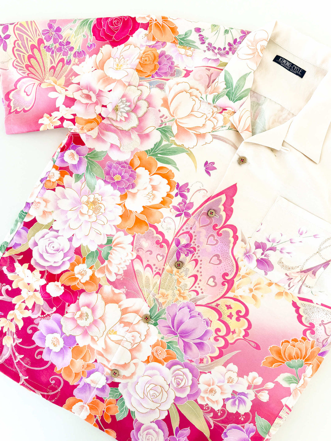 着物アロハシャツ「HANAE MORI A」AH100482