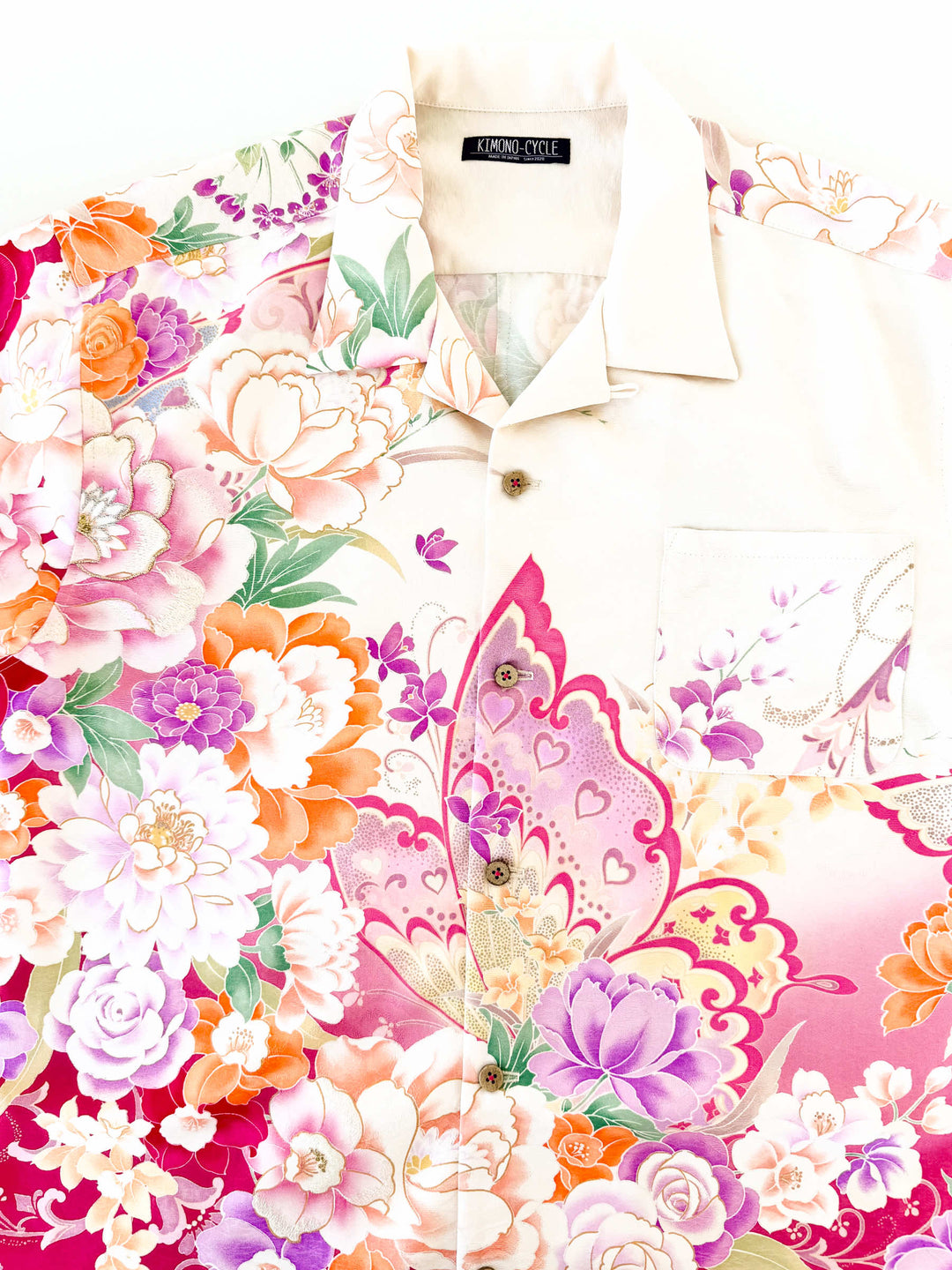 着物アロハシャツ「HANAE MORI A」AH100482