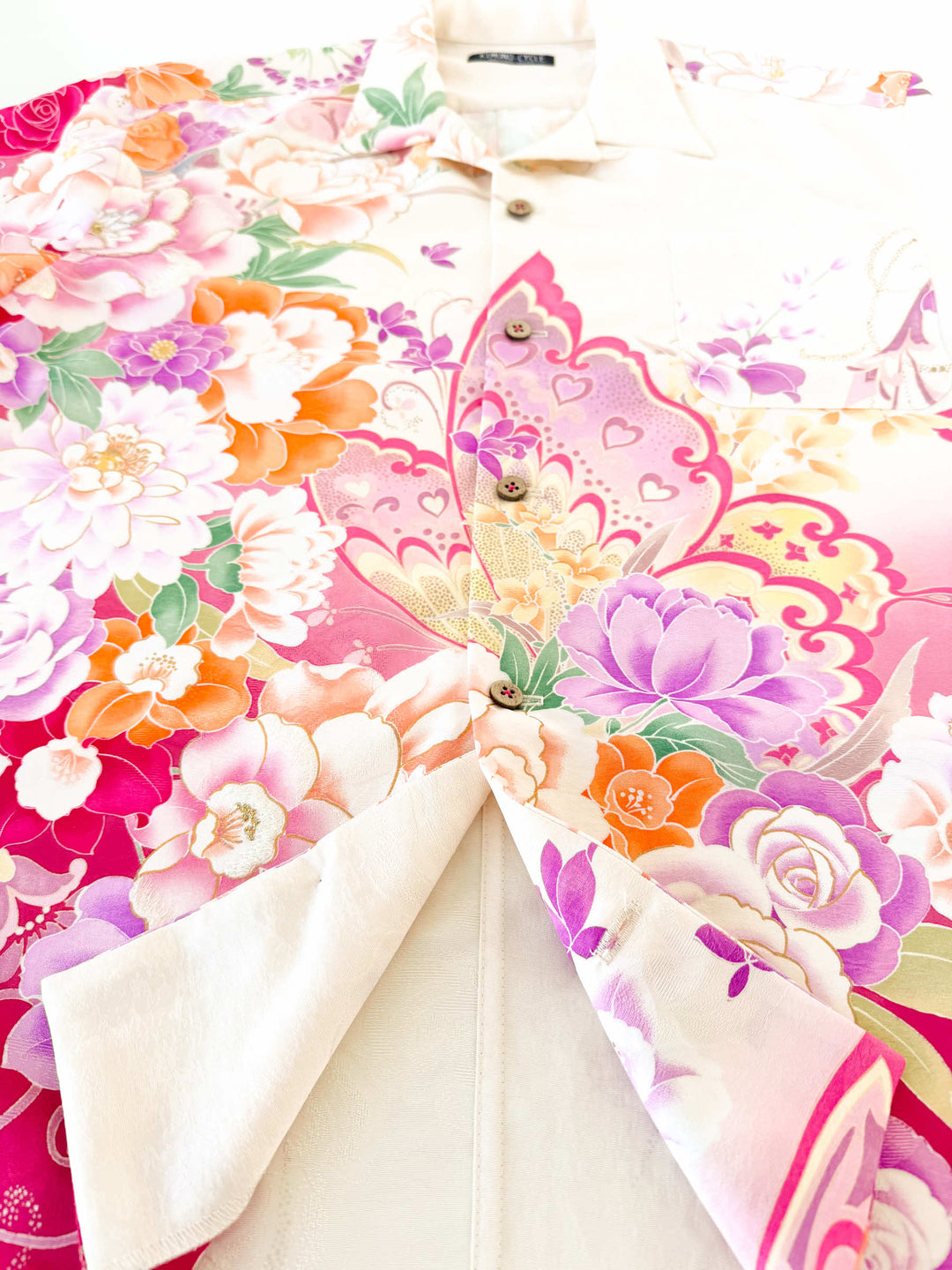 着物アロハシャツ「HANAE MORI A」AH100482