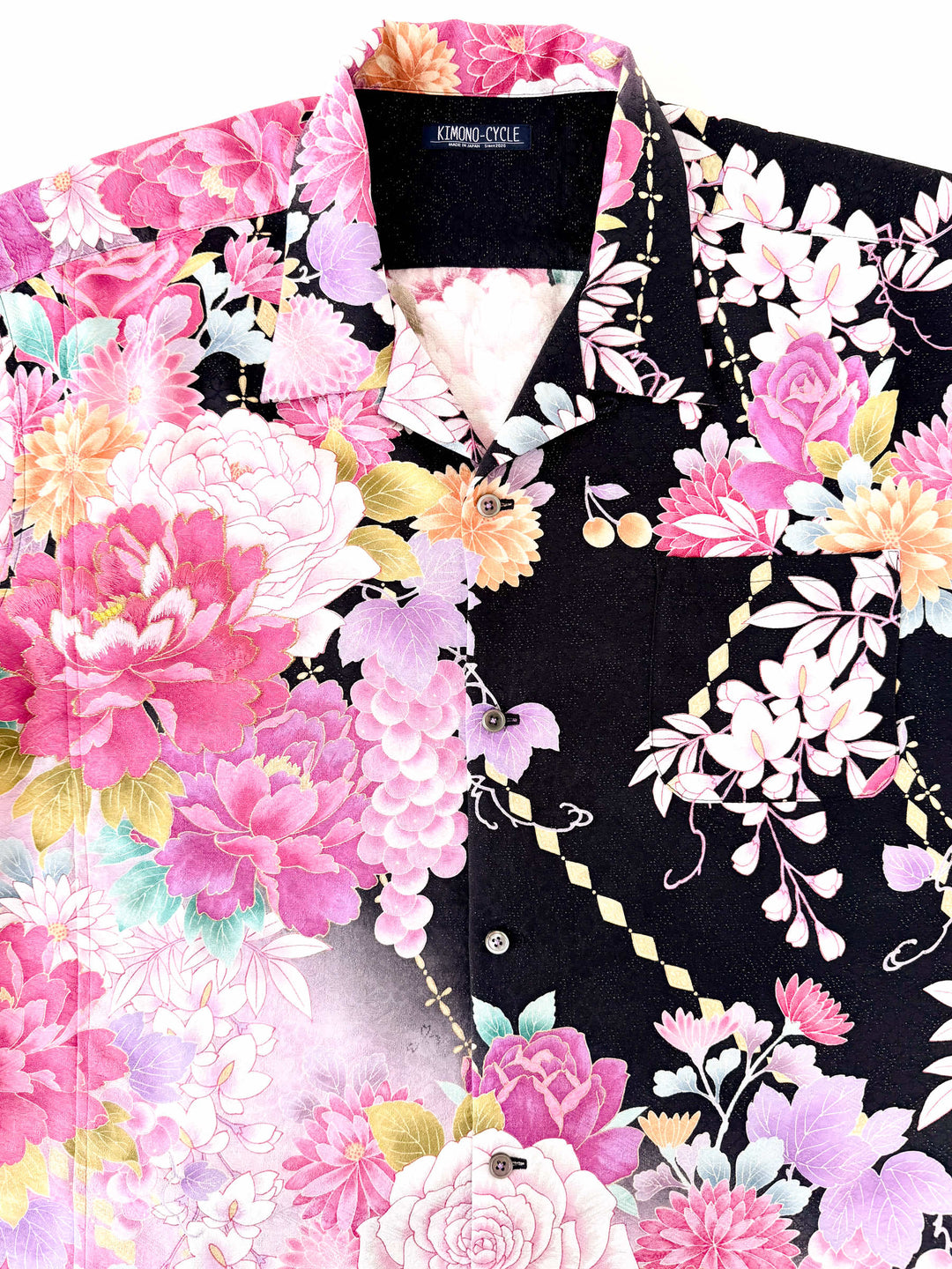 着物アロハシャツ「溢れる花々」AH100490