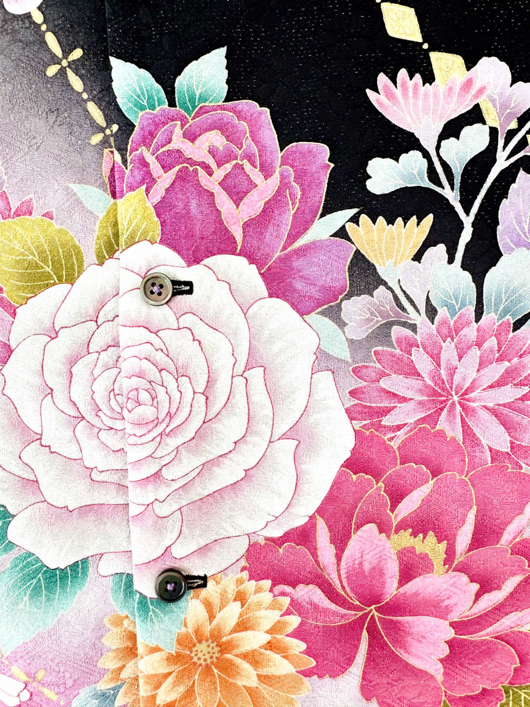 着物アロハシャツ「溢れる花々」AH100490